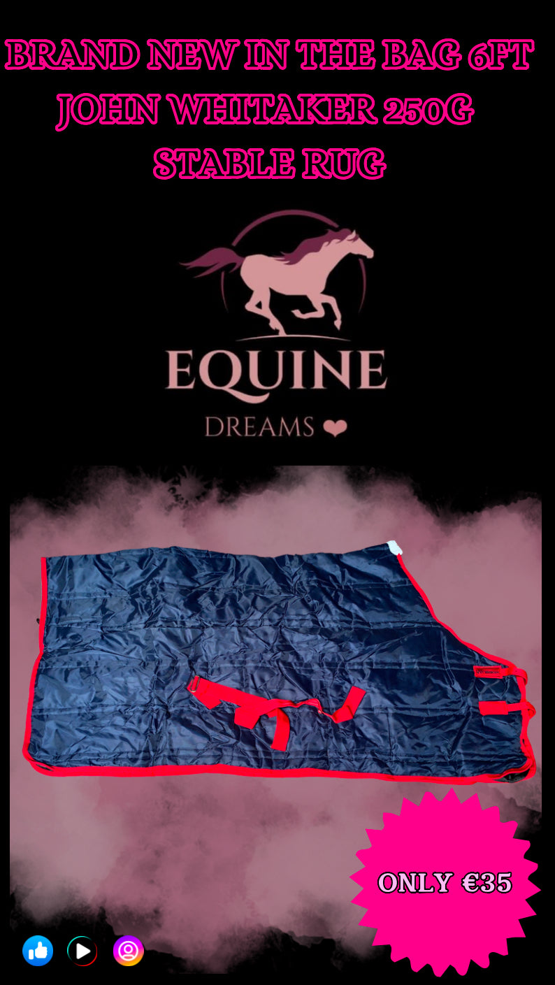 ✨ Brand New 6ft John Whitaker 250g Stable Rug ✨