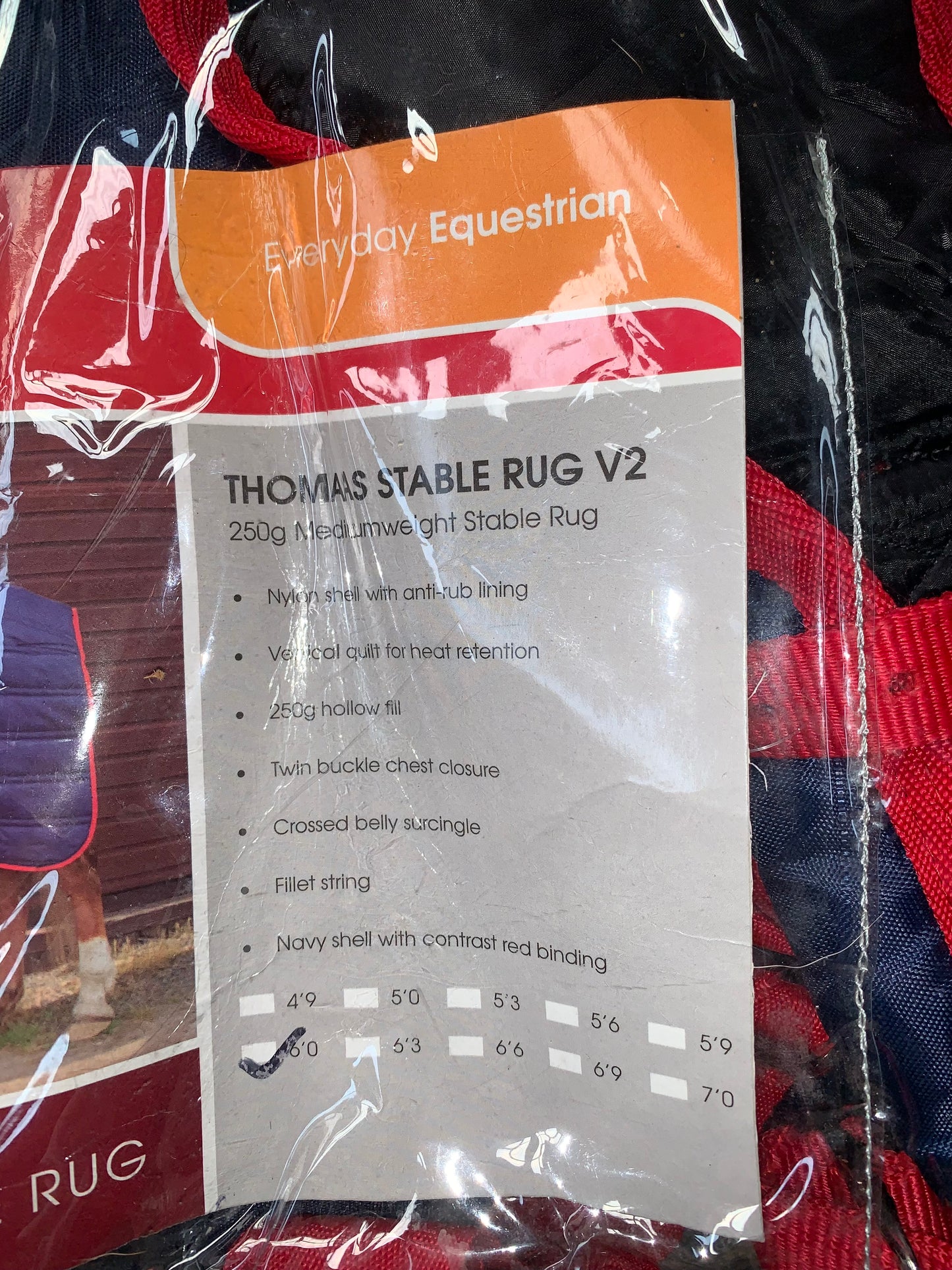 ✨ Brand New 6ft John Whitaker 250g Stable Rug ✨