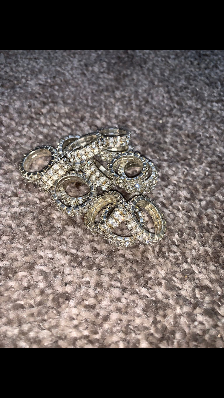 ๐ Set of 15 Preloved Diamonte Plaiting Bands โ Like New Condition ๐