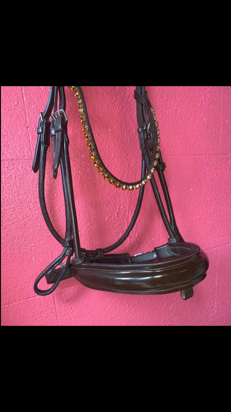๐ค Preloved Brown Leather Comfort Bridle โ Size Full ๐ค