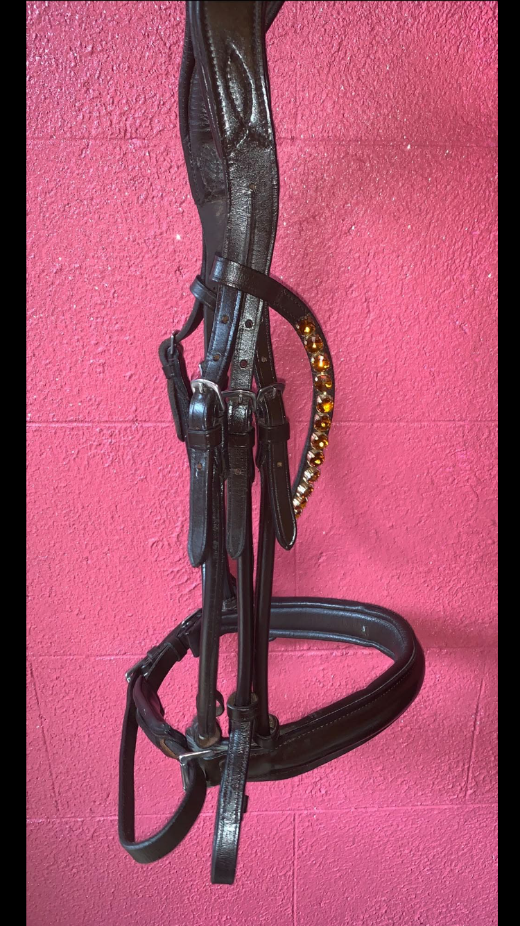 ๐ค Preloved Brown Leather Comfort Bridle โ Size Full ๐ค