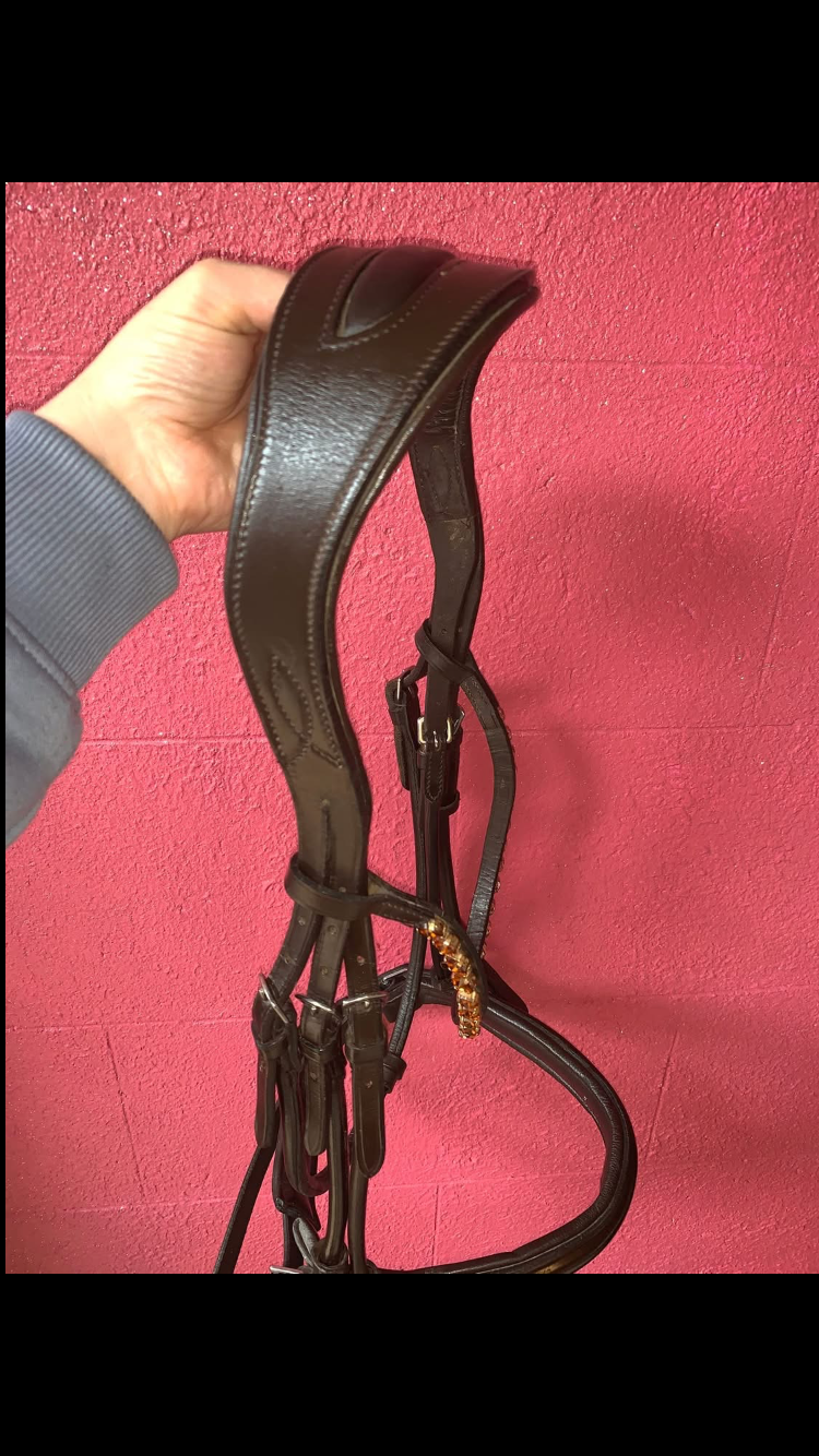 ๐ค Preloved Brown Leather Comfort Bridle โ Size Full ๐ค