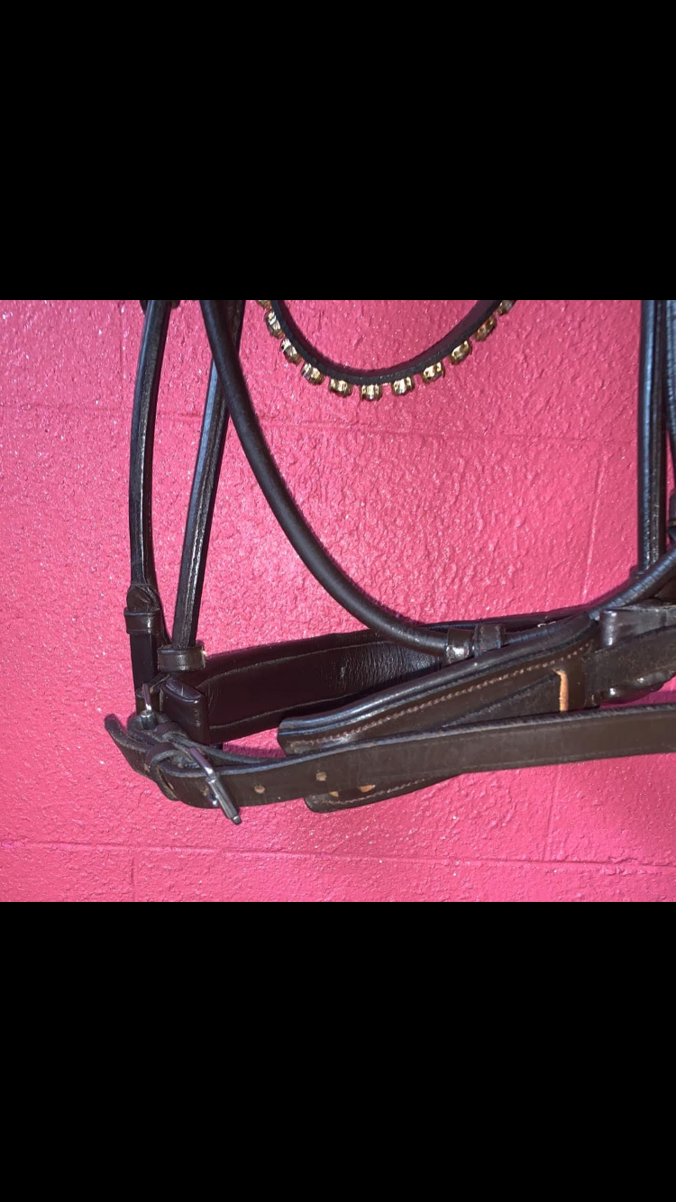 ๐ค Preloved Brown Leather Comfort Bridle โ Size Full ๐ค
