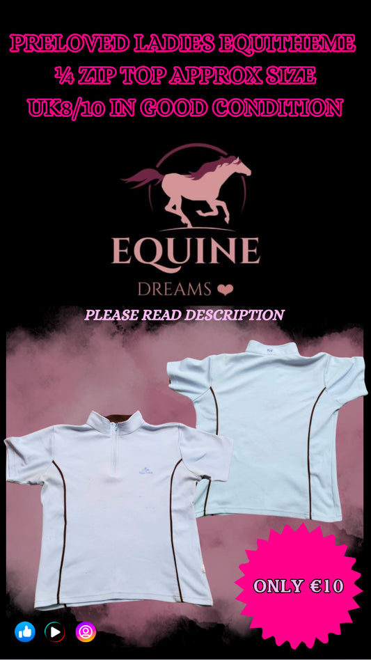 ✨ Preloved Ladies EquiTheme Top – Approx. Size 8/10 ✨