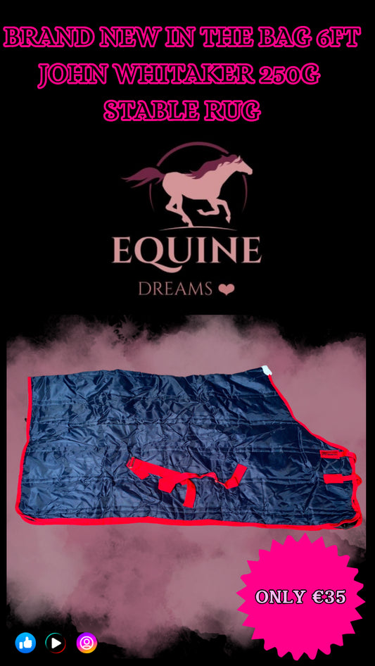 ✨ Brand New 6ft John Whitaker 250g Stable Rug ✨
