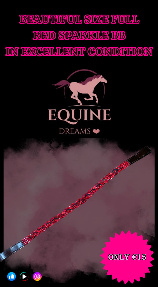 ✨ Stunning Size Full Red Sparkle Browband ✨
