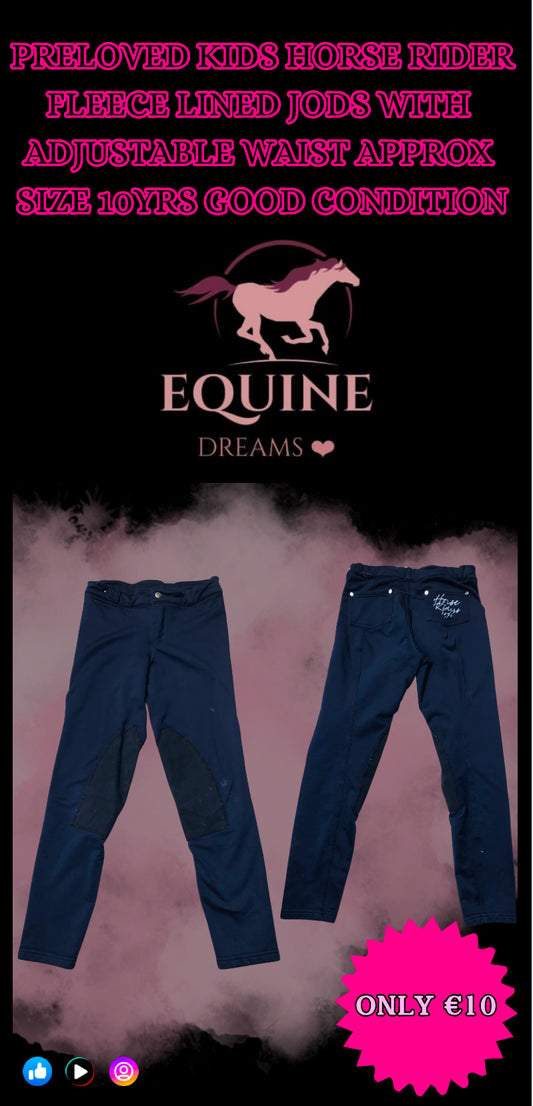 ✨ Preloved Kids Horse Rider Navy Jodhpurs – Approx. Size 10 Years ✨