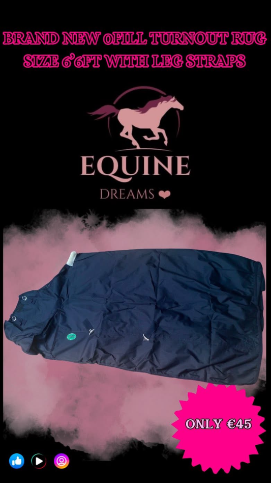 🆕 Brand New Navy 0 Fill Turnout Rug – Size 6’6ft 🆕