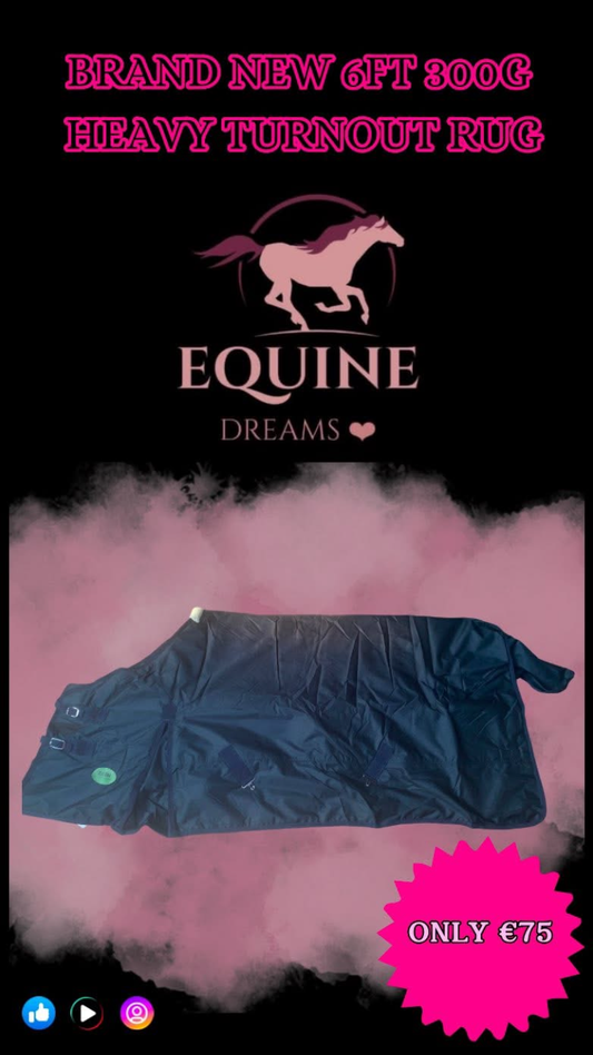 🆕 Brand New 6ft 300g Heavy Turnout Rug – Navy 🆕