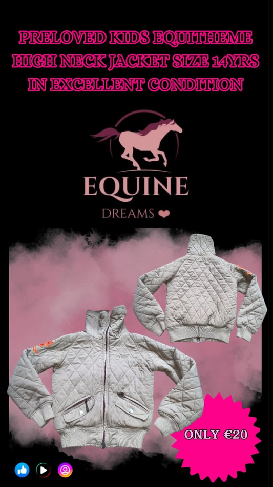 🖤 Preloved Kids EquiTheme High Neck Jacket – Size 14yrs (Slim Fit) 🖤