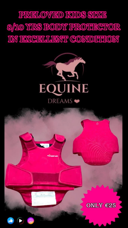 🛡 Preloved Kids Body Protector – Pink, Size 8/10yrs 🛡