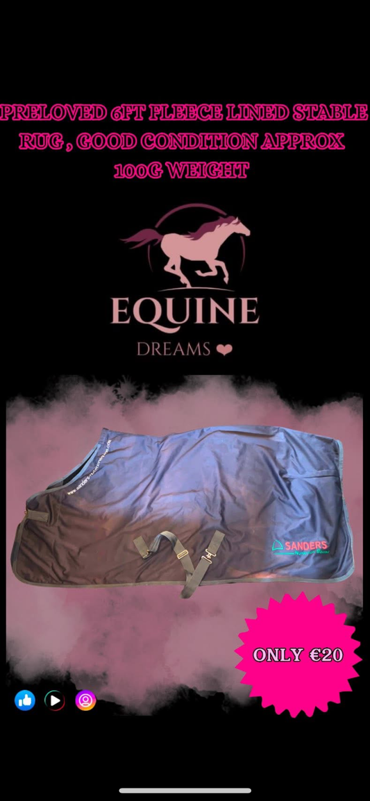 ✨ Preloved 6ft Stable Rug with Fleece Liner ✨